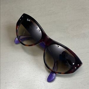 Ray-Ban Tortoise and Purple Women's Sunglasses